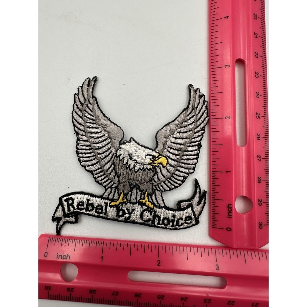 Motorcycle Rebel by Choice Embroidered patch Sew or Iron on